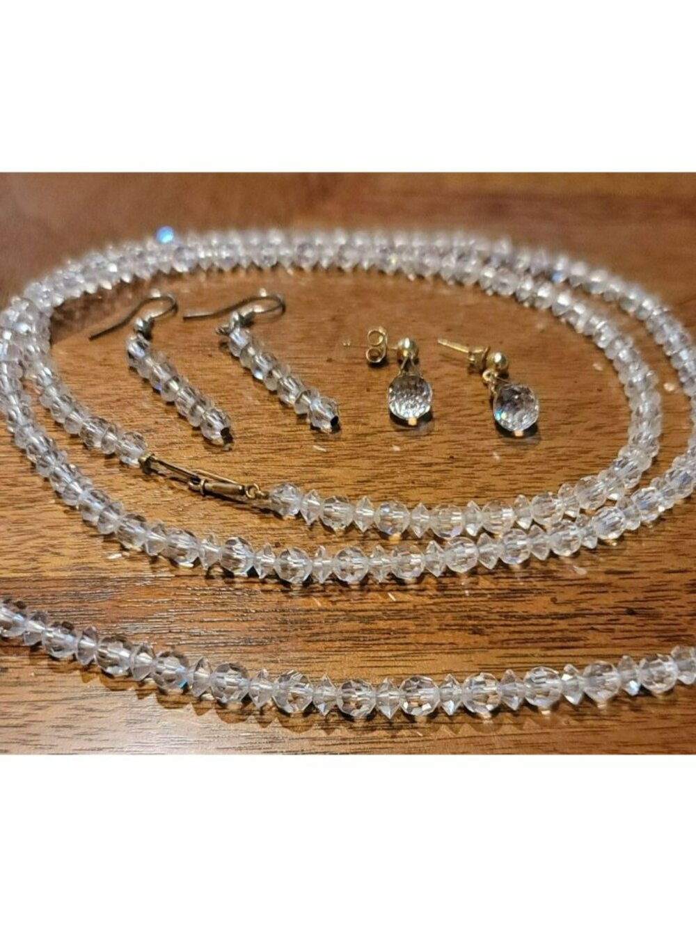 Vintage Rhinestone Jewelry Set Bracelet Necklace and Earring Fashion Glam RB100